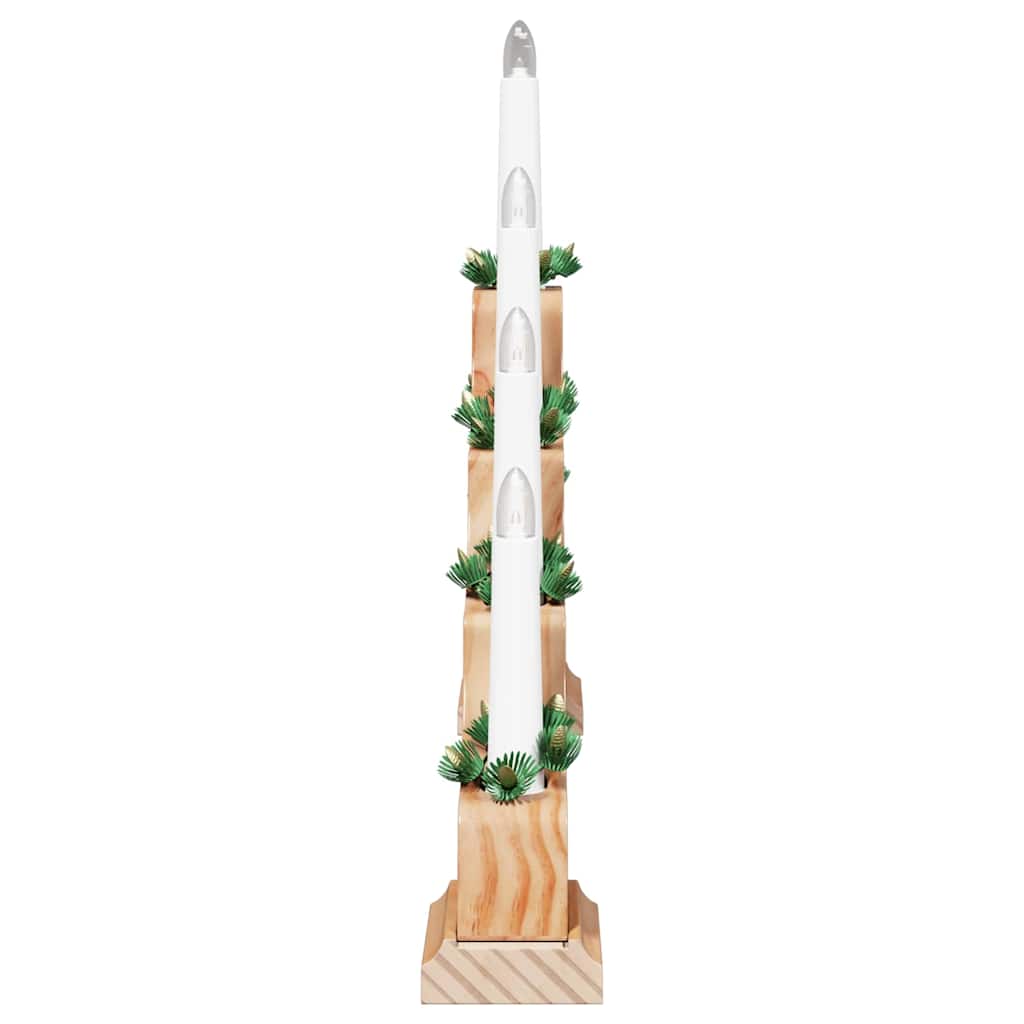 Kalėdų žvakių tiltas 3 vnt. 7 LED Šilta balta 39.5 x 5 x 29 cm