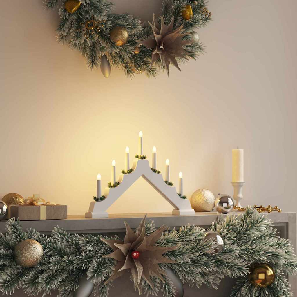 Kalėdų žvakių tiltas 7 LED Šilta balta 39.5 x 5 x 29 cm