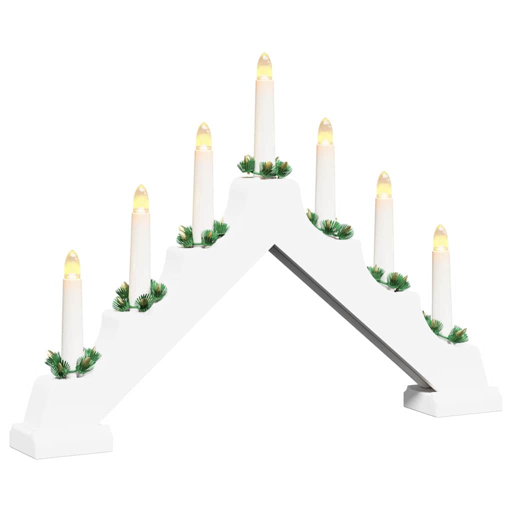 Kalėdų žvakių tiltas 7 LED Šilta balta 39.5 x 5 x 29 cm