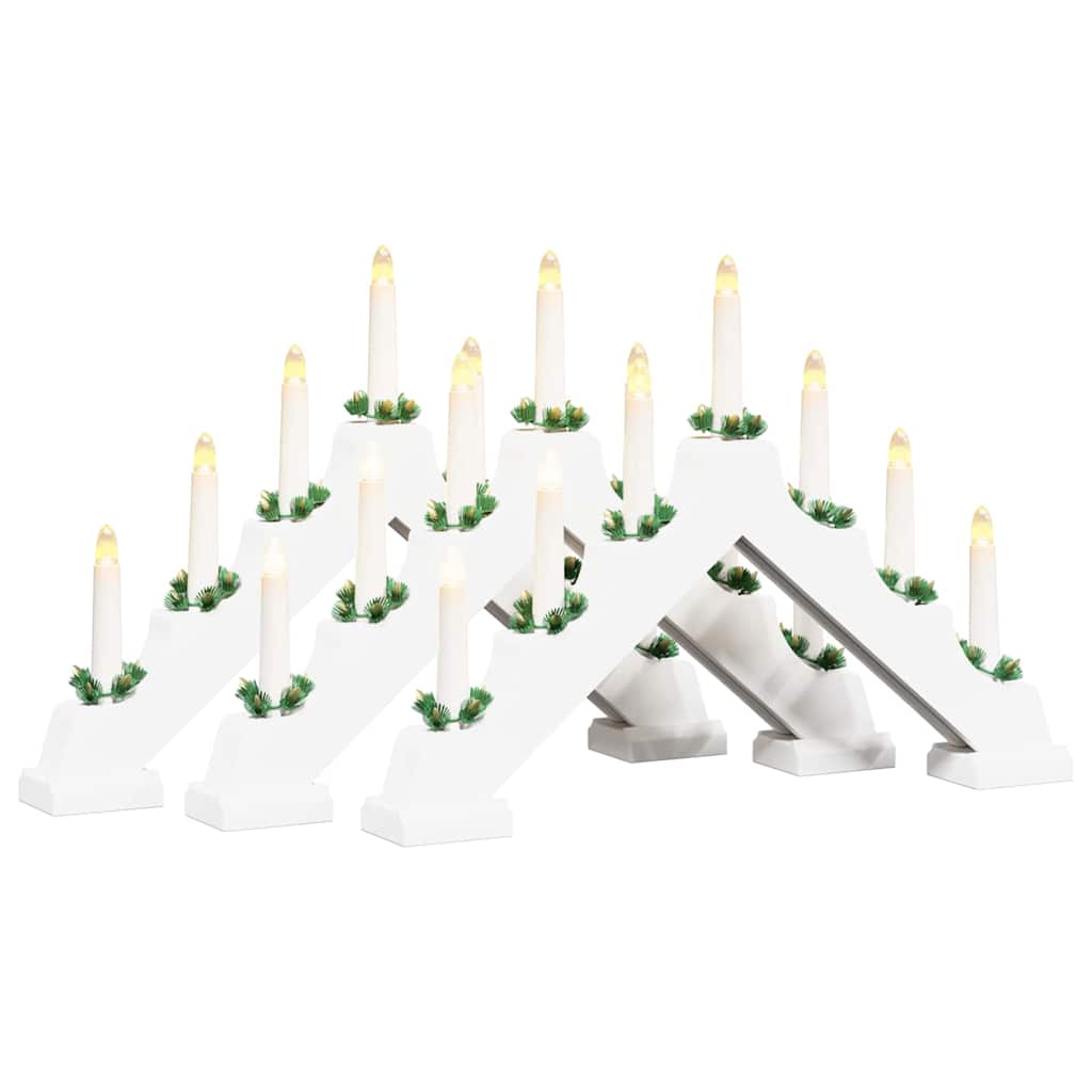 Kalėdų žvakių tiltas 3 vnt. 7 LED Šilta balta 39.5 x 5 x 29 cm