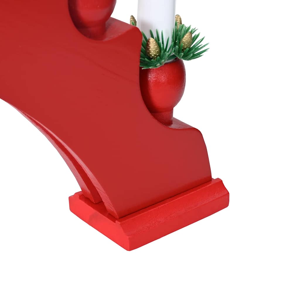 Kalėdų žvakių arkos su 10 LED žvakių Raudona 47 x 5 x 29 cm MERRY