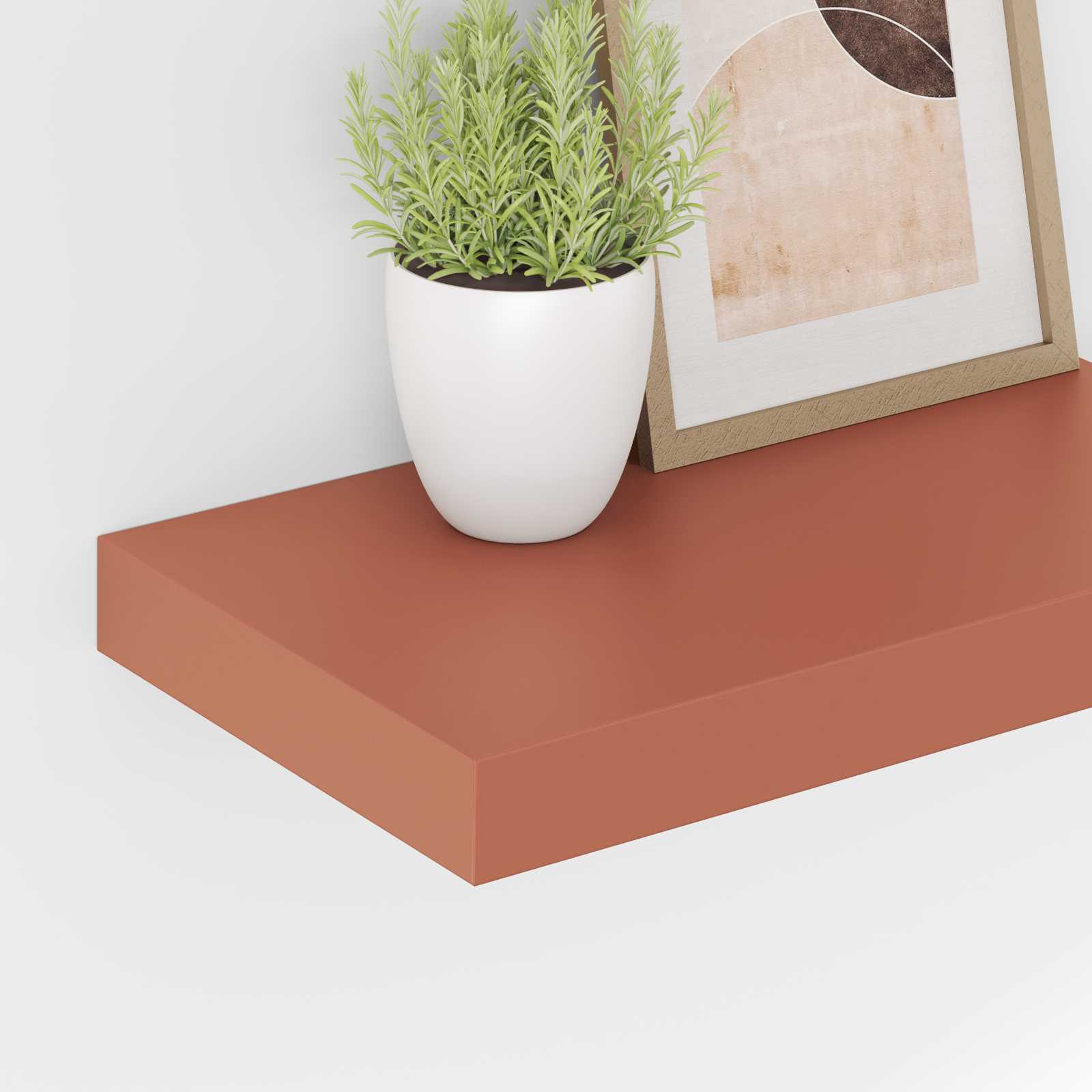 Sienas plaukti ar uzglabāšanas vietu 4 gab. sarkani 40 x 23,5 x 4 cm