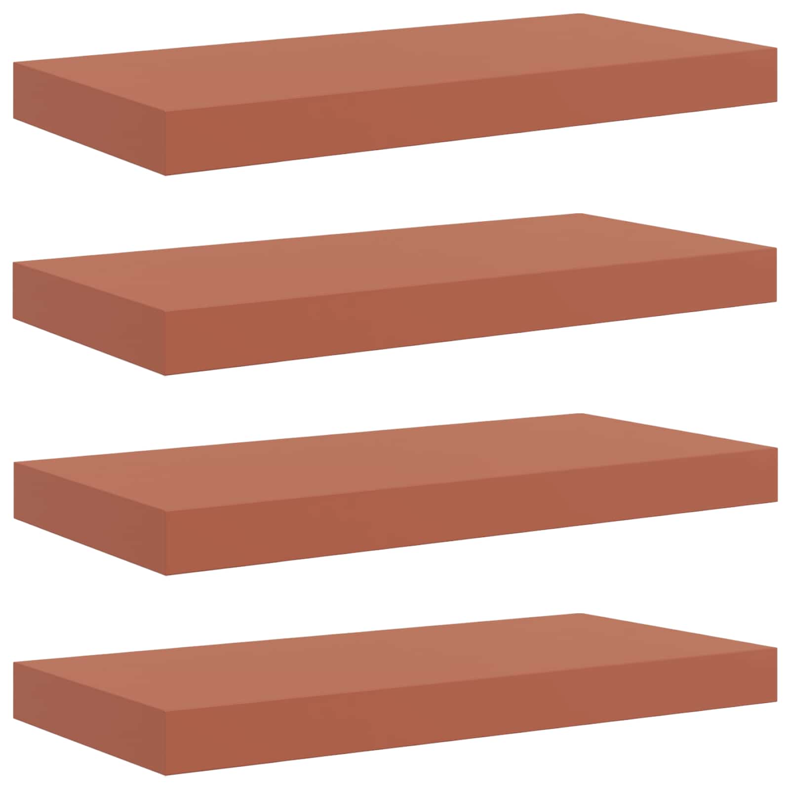 Sieninė lentyna 4 pcs Raudona 50 x 23 x 4 cm Apdirbta mediena