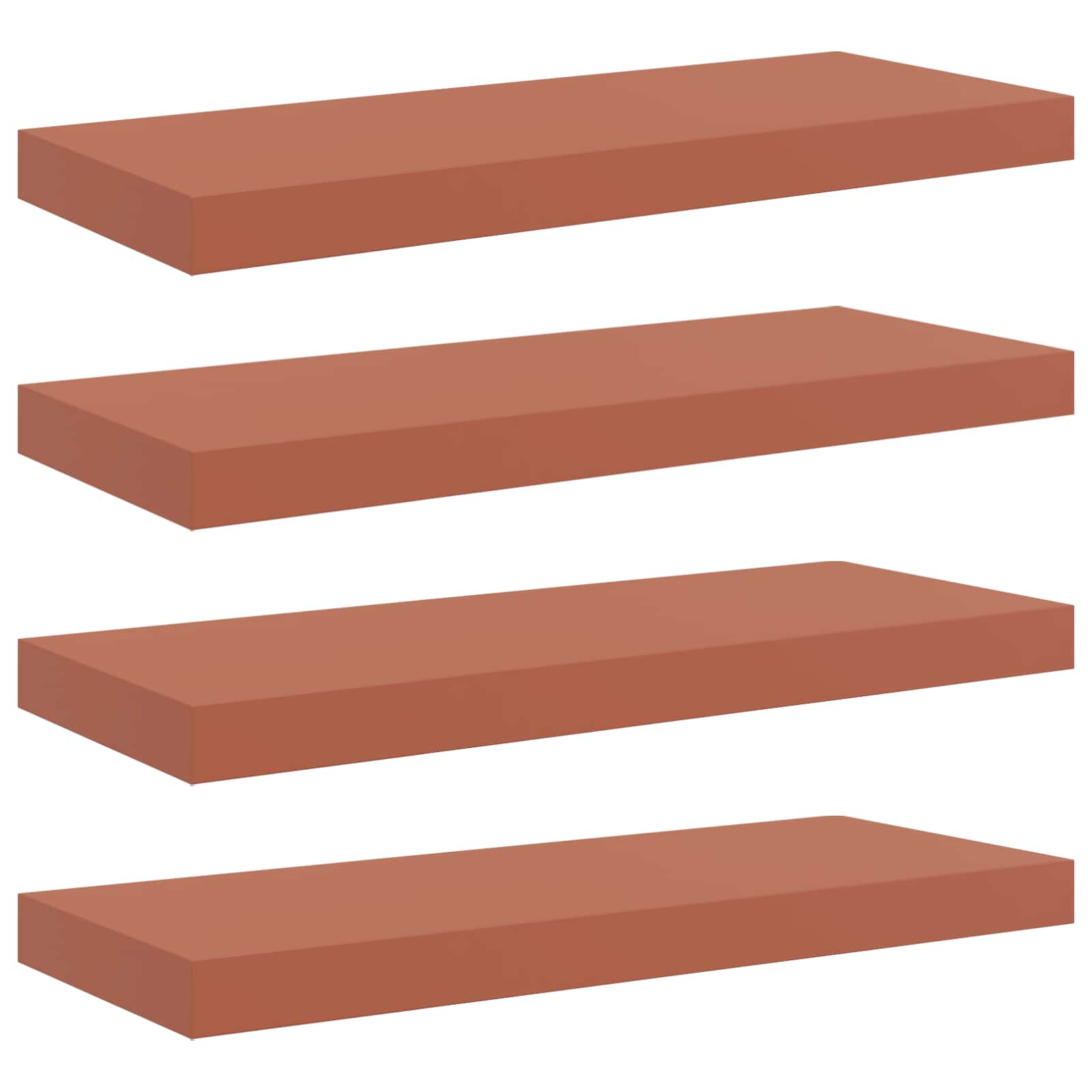 Sieninė lentyna 4 pcs Raudona 60 x 23 x 4 cm Apdirbta mediena