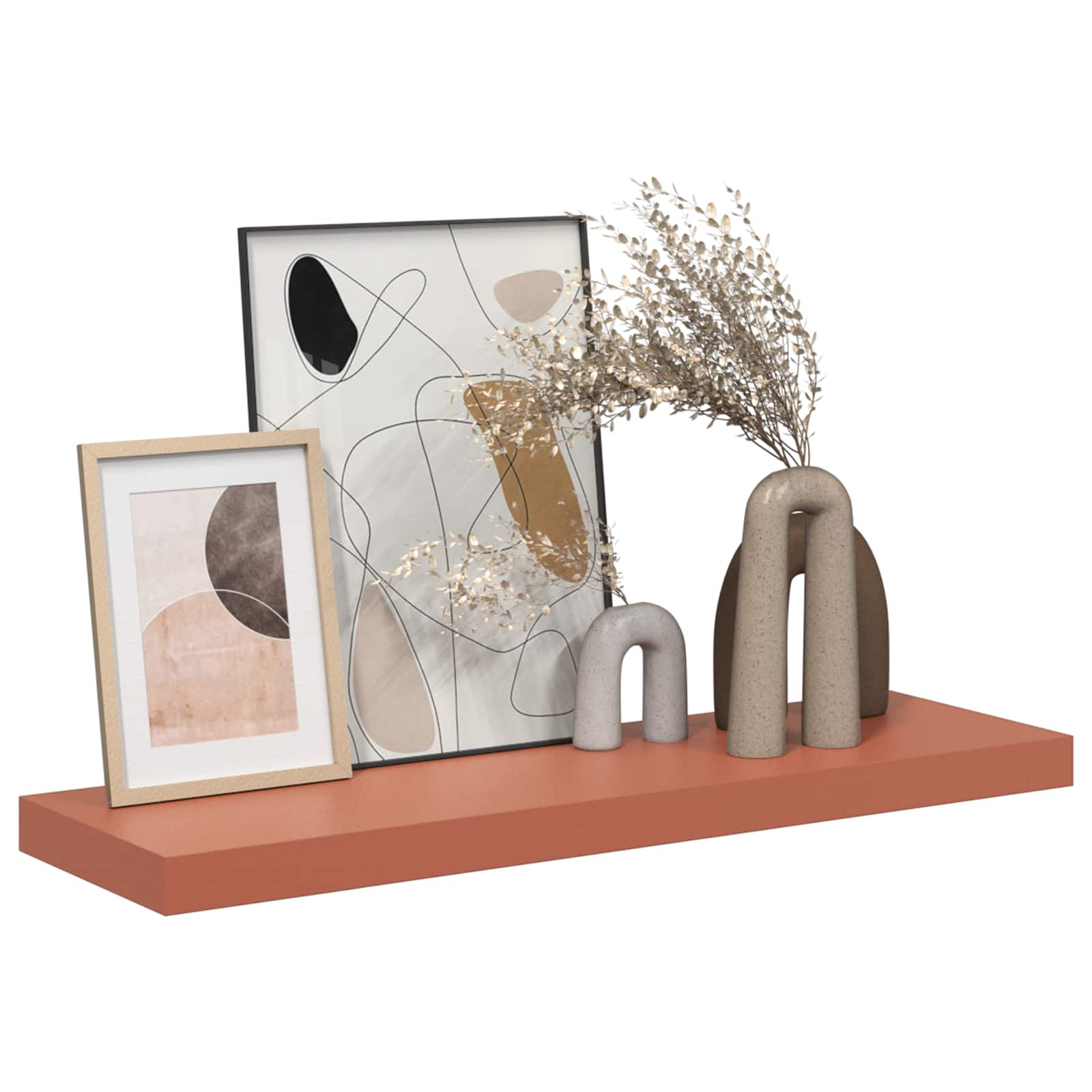 Sieninės lentynos su saugykla 2 pcs Raudona 90 x 23,5 x 4 cm
