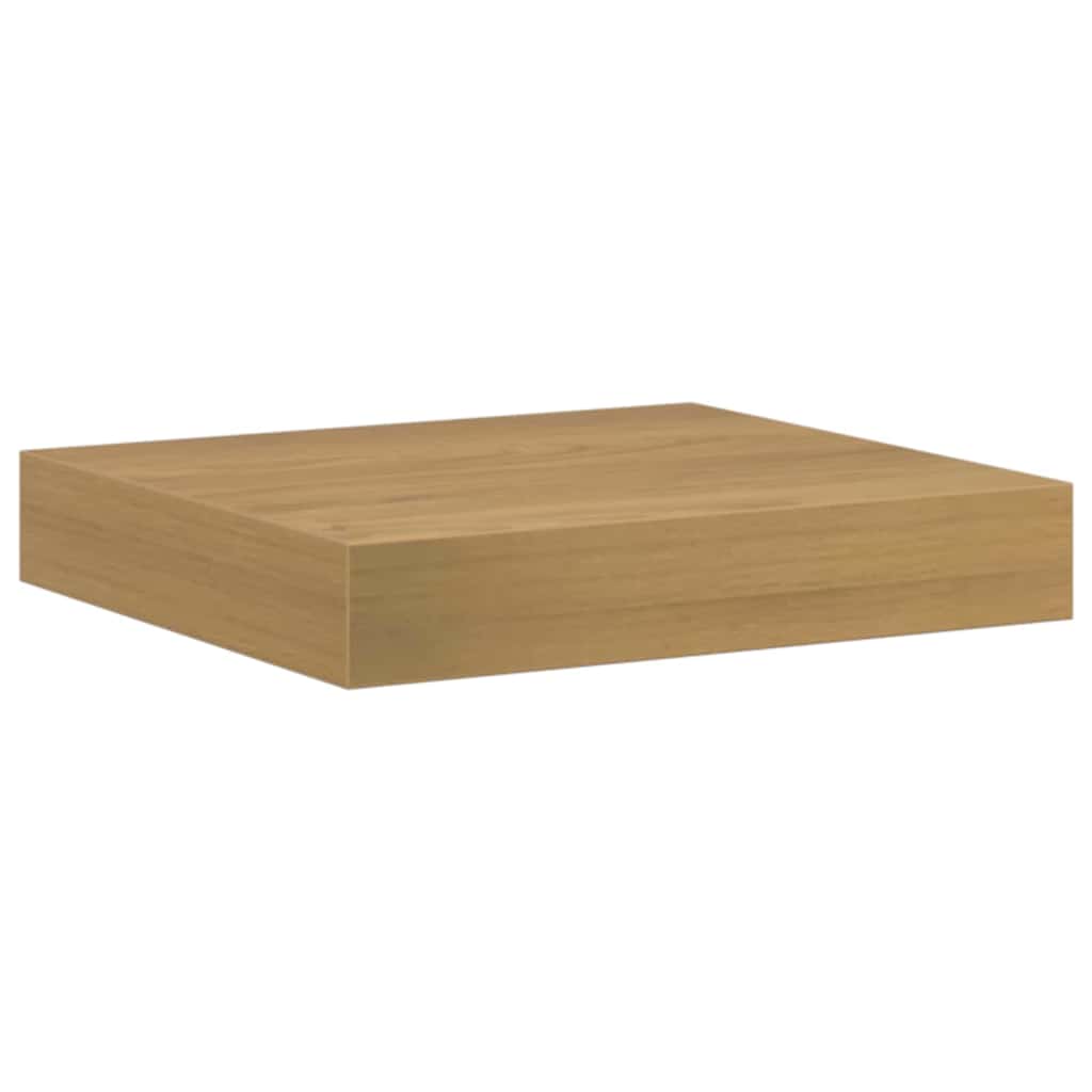 Wall shelf 2 pcs Brown 23 x 23.5 x 4 cm Engineered wood