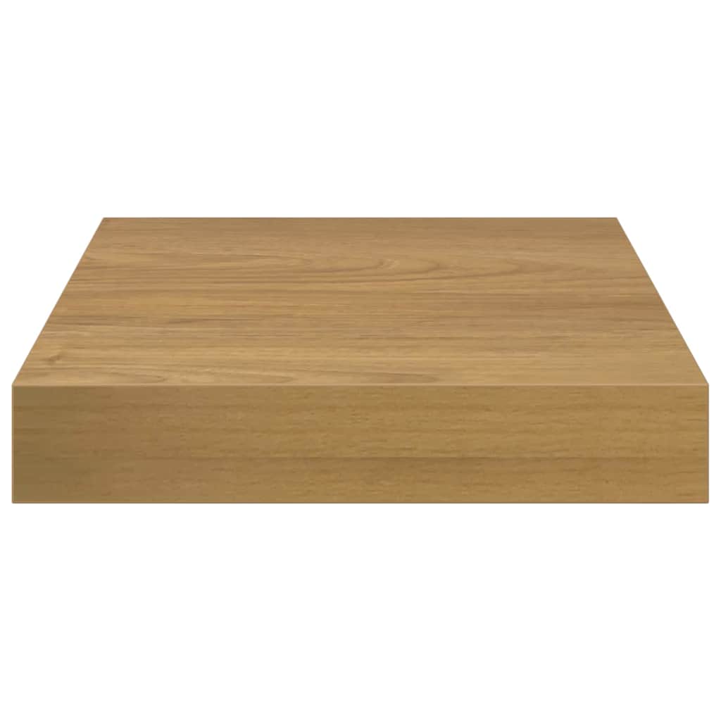 Wall shelf 2 pcs Brown 23 x 23.5 x 4 cm Engineered wood