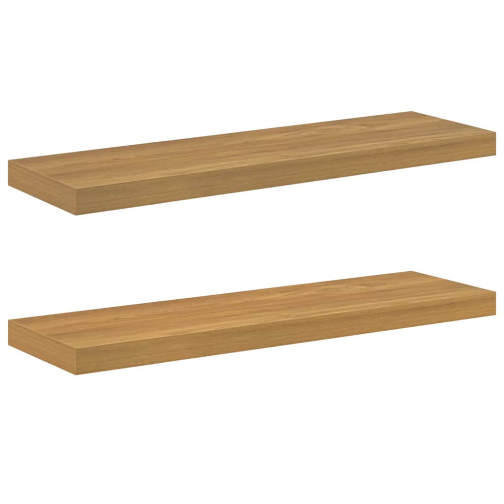 Sieninės lentynos 2 pcs Ruda 80 x 23,5 x 4 cm Apdirbta mediena