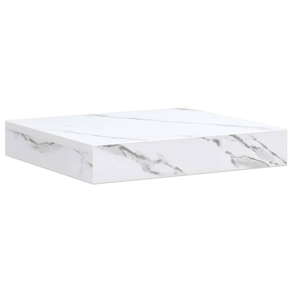 Sieninės lentynos 4 pcs Balti marmuro 23 x 23,5 x 4 cm