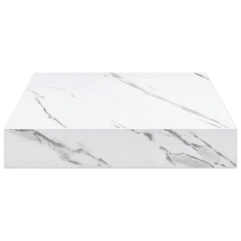 Sieninės lentynos 4 pcs Balti marmuro 23 x 23,5 x 4 cm