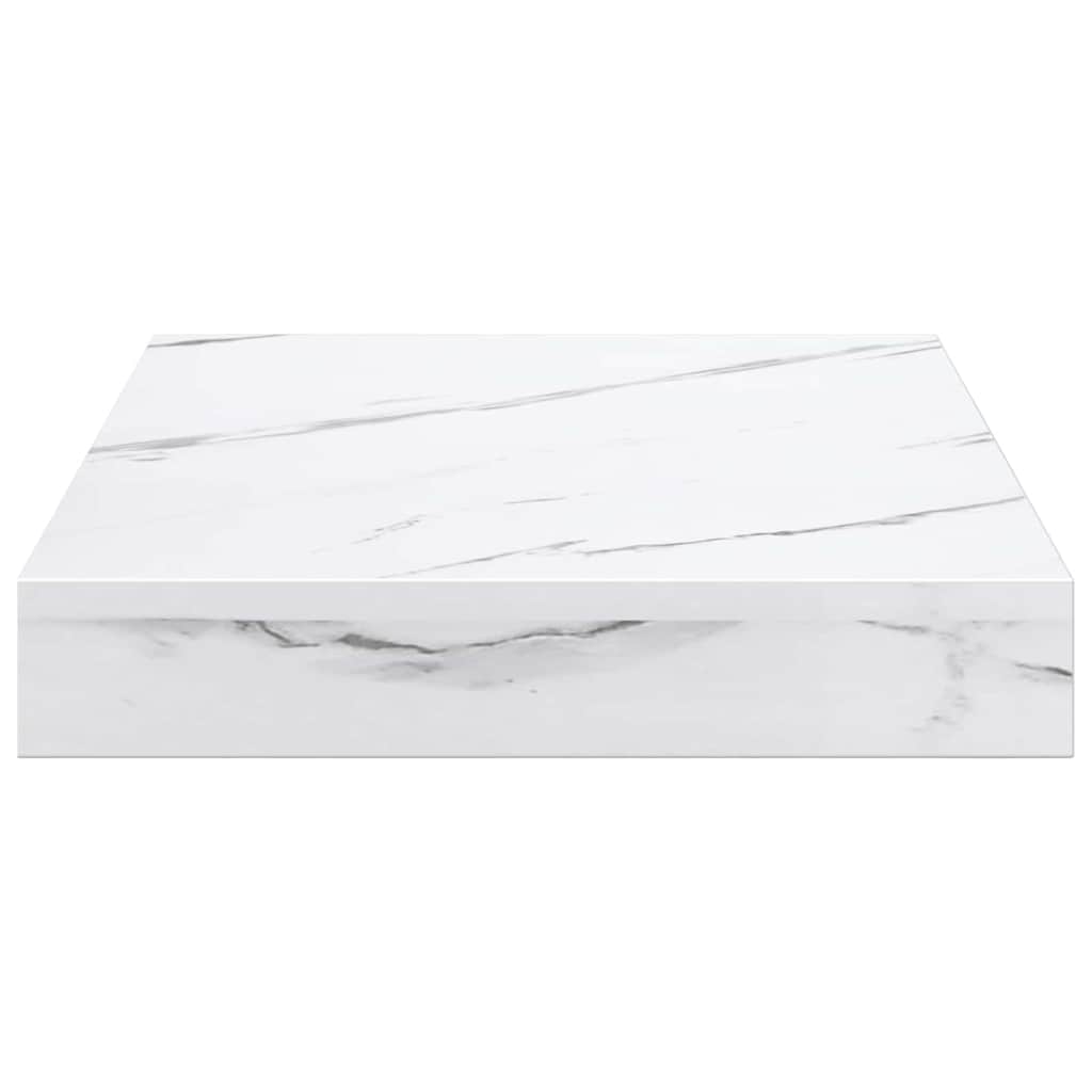 Sieninės lentynos 4 pcs Balti marmuro 23 x 23,5 x 4 cm