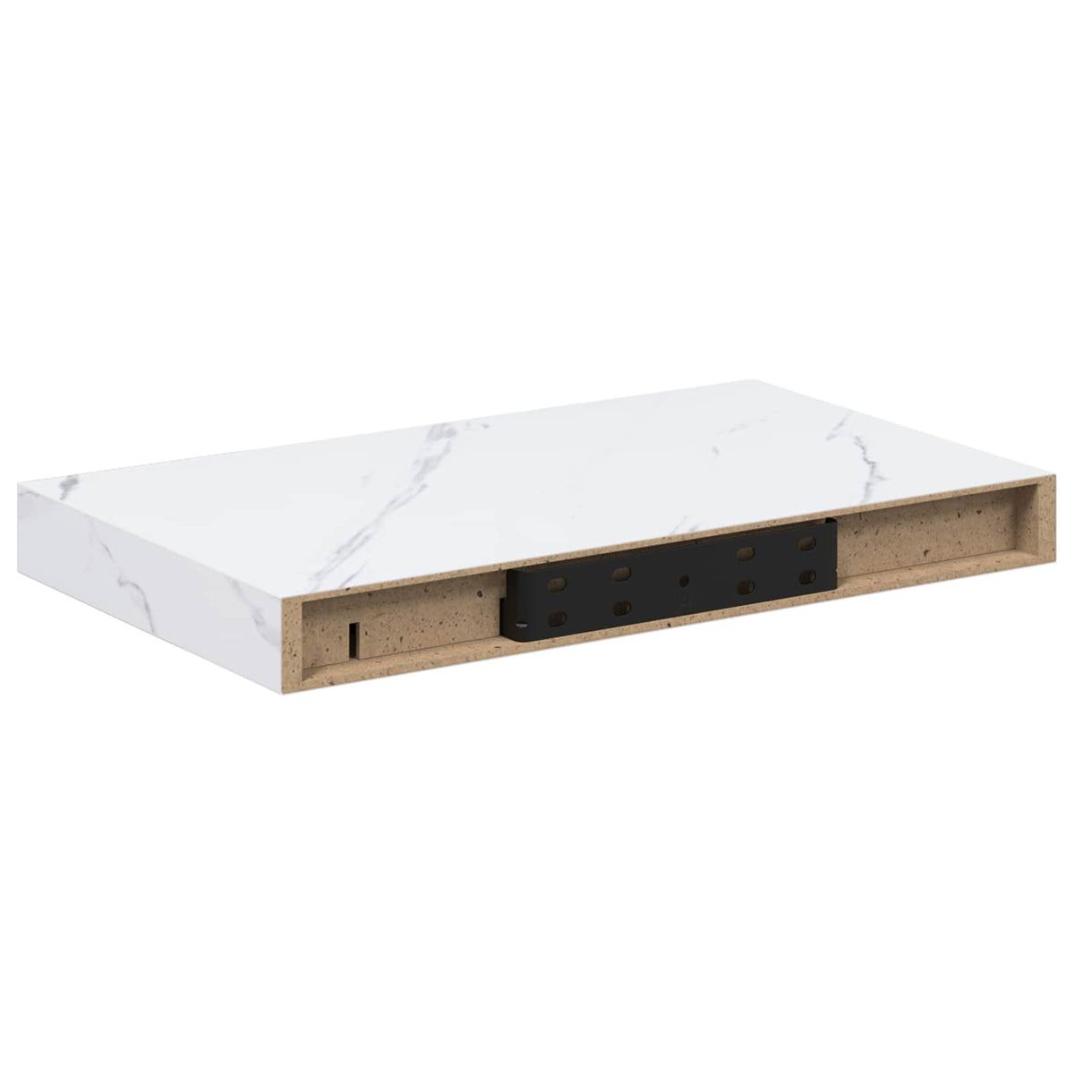 Sieninė lentyna 2 pcs Balti marmuro 40 x 23,5 x 4 cm