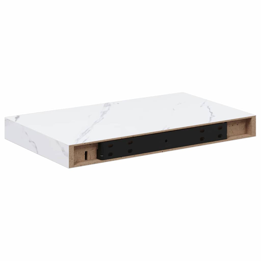 Sienas plaukts 4 gab. Balts marmors 40 x 23,5 x 4 cm