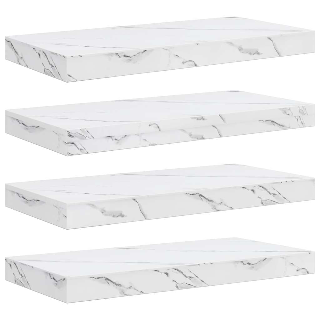 Sienas plaukti 4 gab. Balts marmors 50 x 23,5 x 4 cm