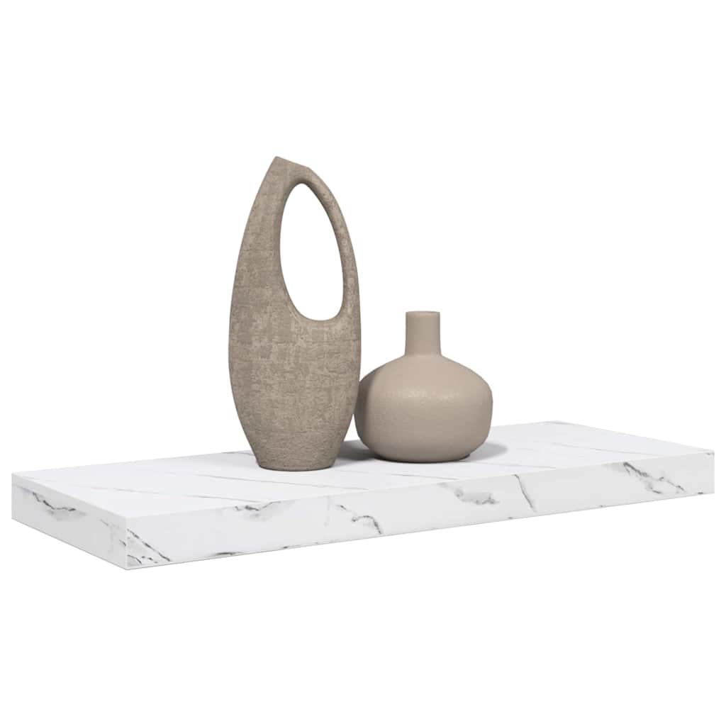 Sieninė lentyna Balti marmuro 60 x 23 x 4 cm Apdirbta mediena