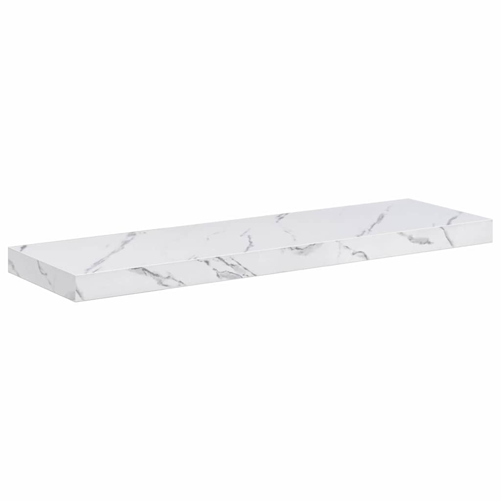 Wall Shelves 4 pcs White Marble 80 x 23.5 x 4 cm