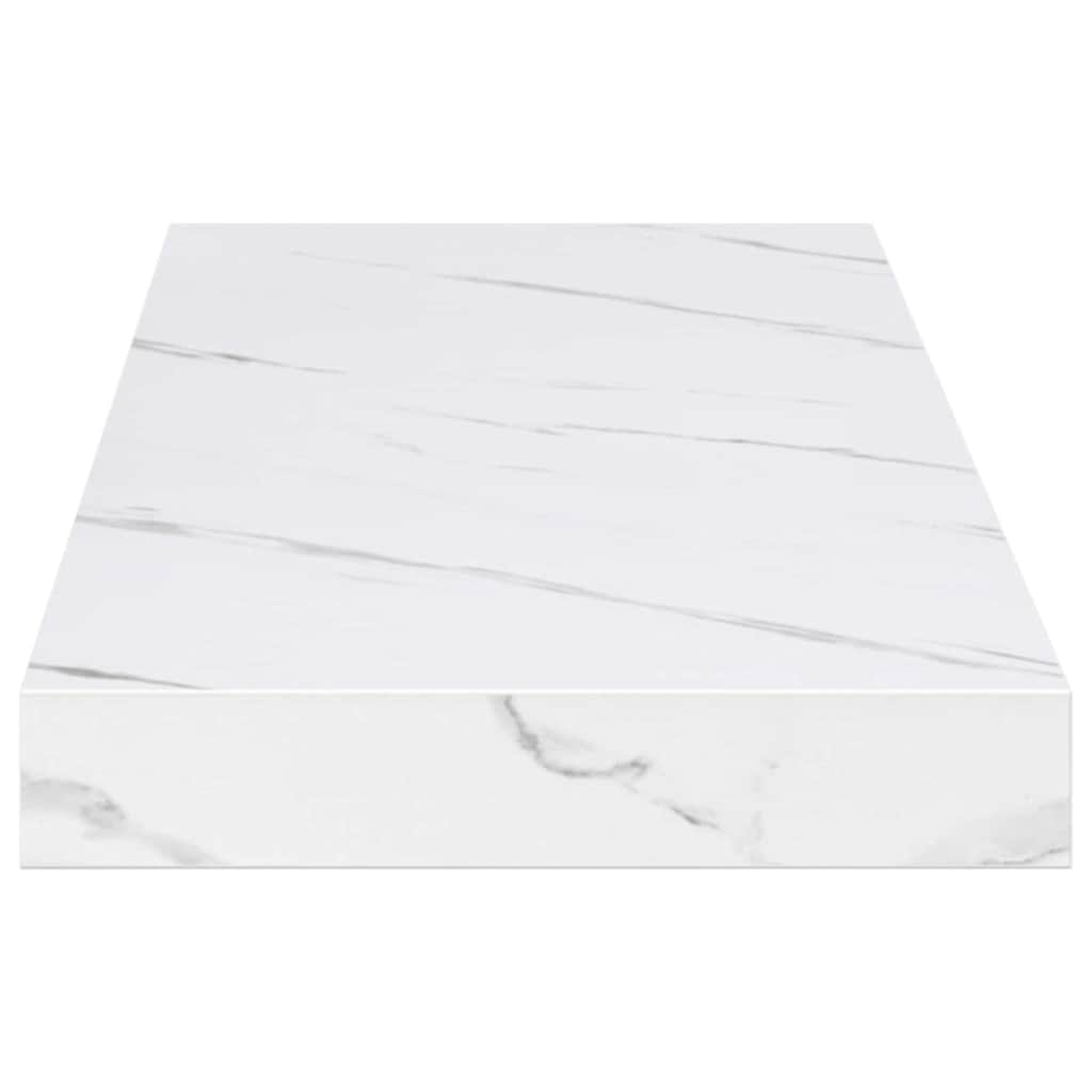 Wall Shelves 4 pcs White Marble 80 x 23.5 x 4 cm