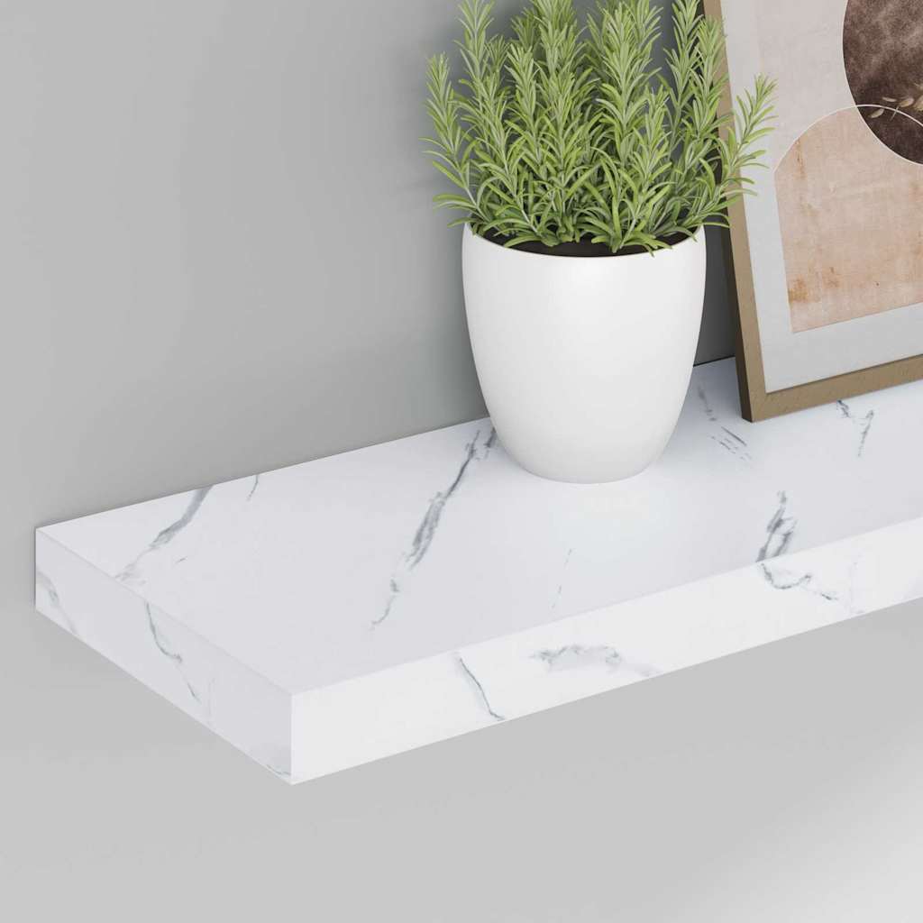 Sienas plaukti 4 gab. balts marmors 120 x 23,5 x 4 cm