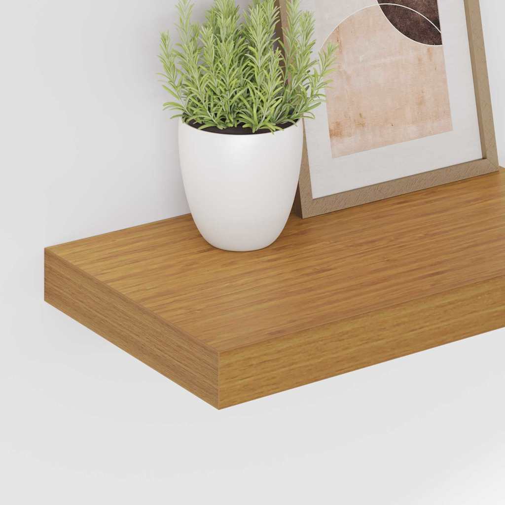 Sieninės lentynos su saugykla 4 pcs Smėlio 40 x 23,5 x 4 cm