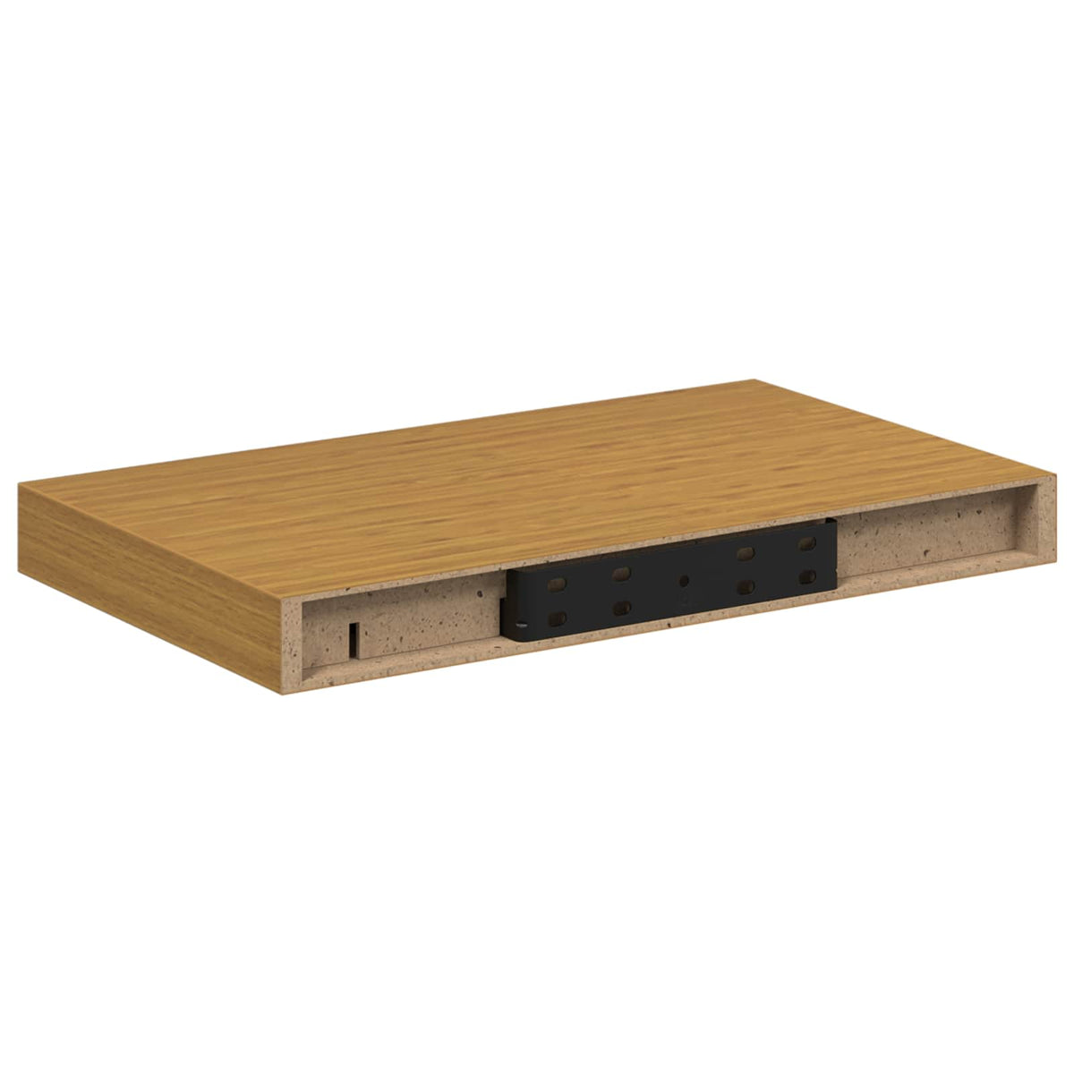 Sieninės lentynos su saugykla 4 pcs Smėlio 40 x 23,5 x 4 cm