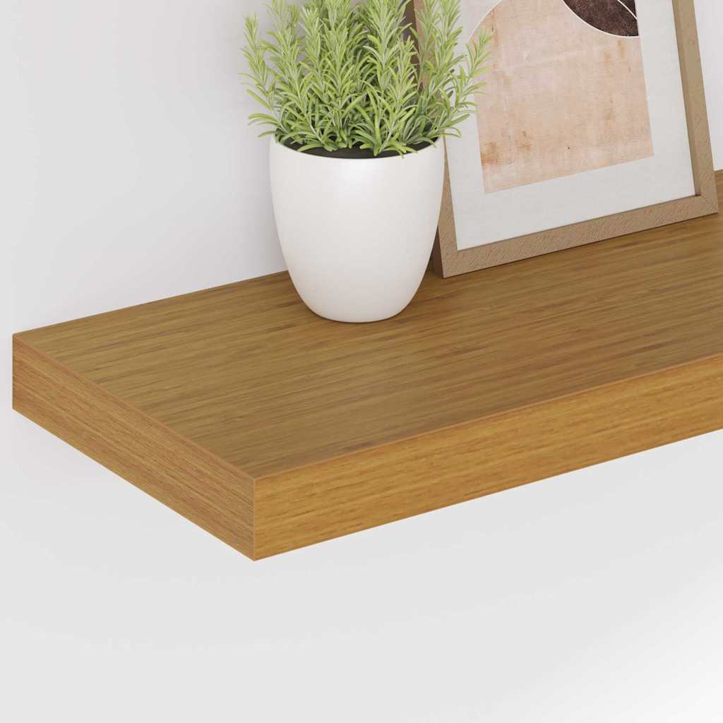 Sieninės lentynos su saugykla 2 pcs Smėlio 50 x 23,5 x 4 cm