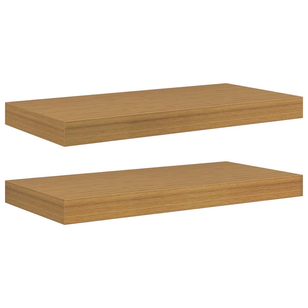 Sieninės lentynos su saugykla 2 pcs Smėlio 50 x 23,5 x 4 cm