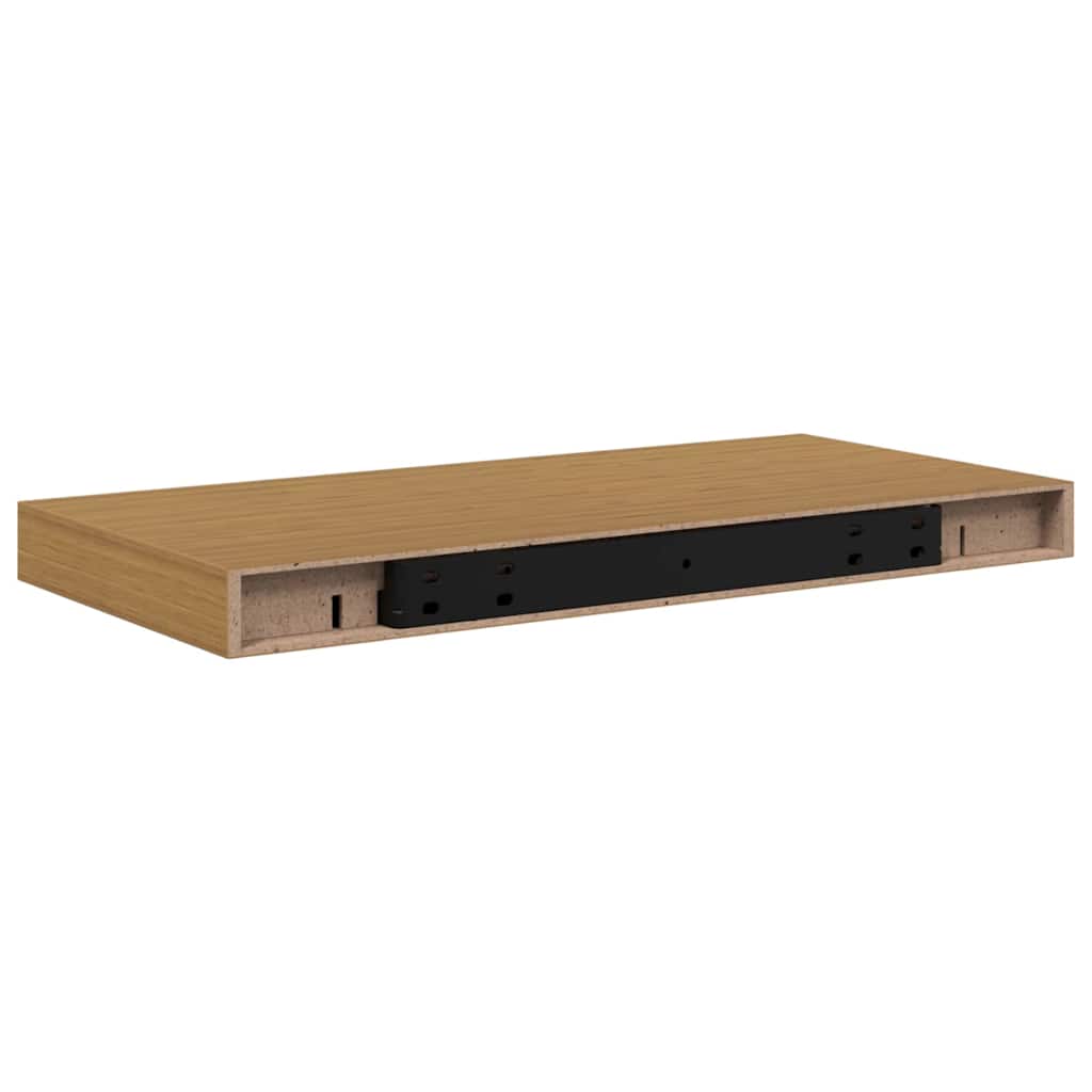 Sieninės lentynos su saugykla 2 pcs Smėlio 50 x 23,5 x 4 cm