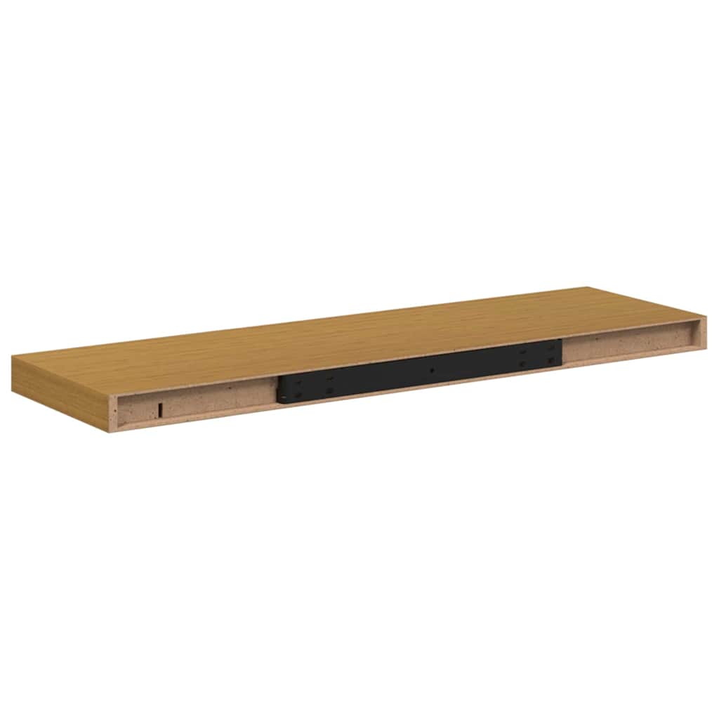 Sieninės lentynos su saugykla 2 pcs Smėlio 80 x 23,5 x 4 cm