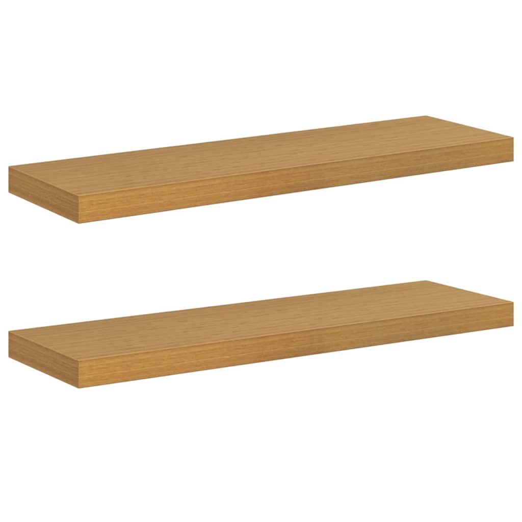 Sieninės lentynos su saugykla 2 pcs Smėlio 90 x 23,5 x 4 cm