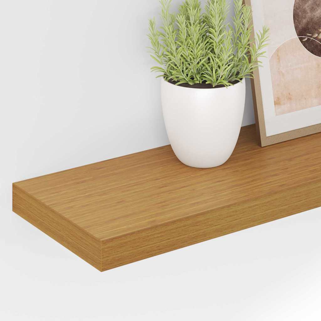 Wall Shelves with Storage 2 pcs Sand 120 x 23.5 x 4 cm