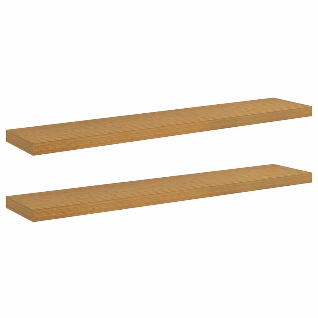 Wall Shelves with Storage 2 pcs Sand 120 x 23.5 x 4 cm