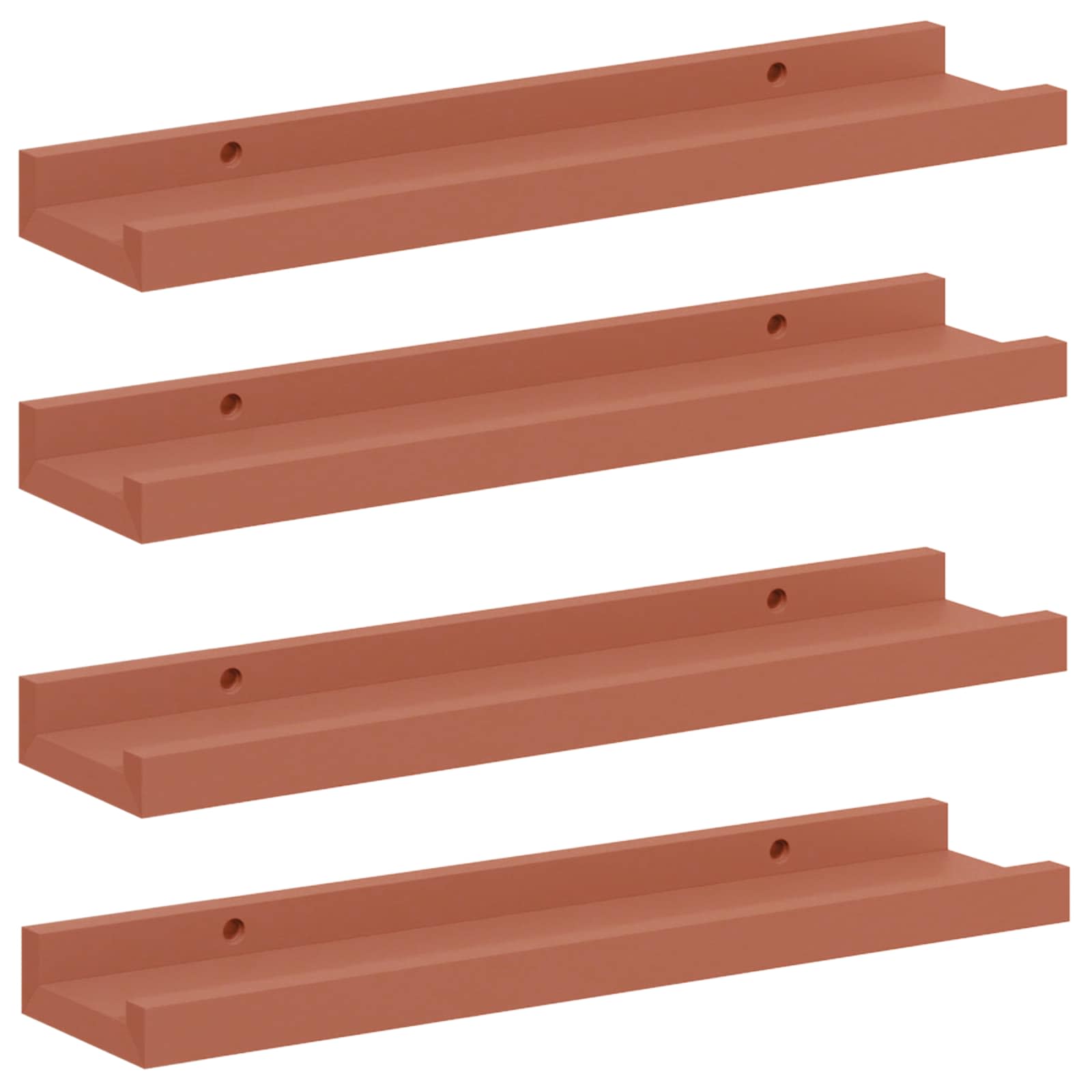 Sieninė lentyna 4 pcs Raudona 40 x 9 x 3 cm Apdirbta mediena