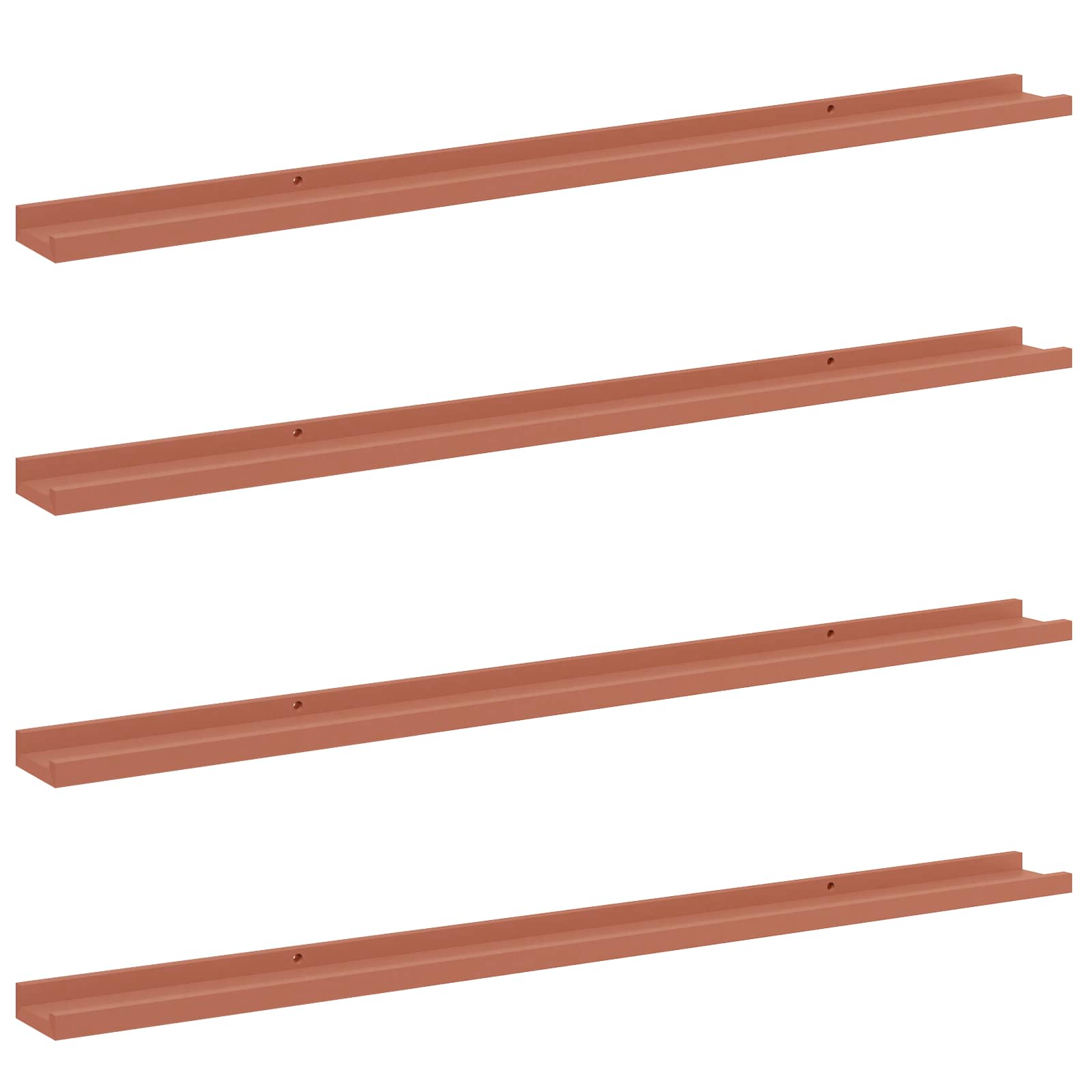 Sieninė lentyna Sieninis 4 pcs Raudona 115 x 9 x 3 cm