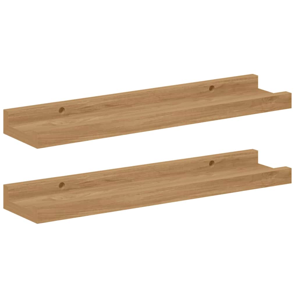 Sieninė lentyna Sieninis 2 pcs Ruda 40 x 9 x 3 cm