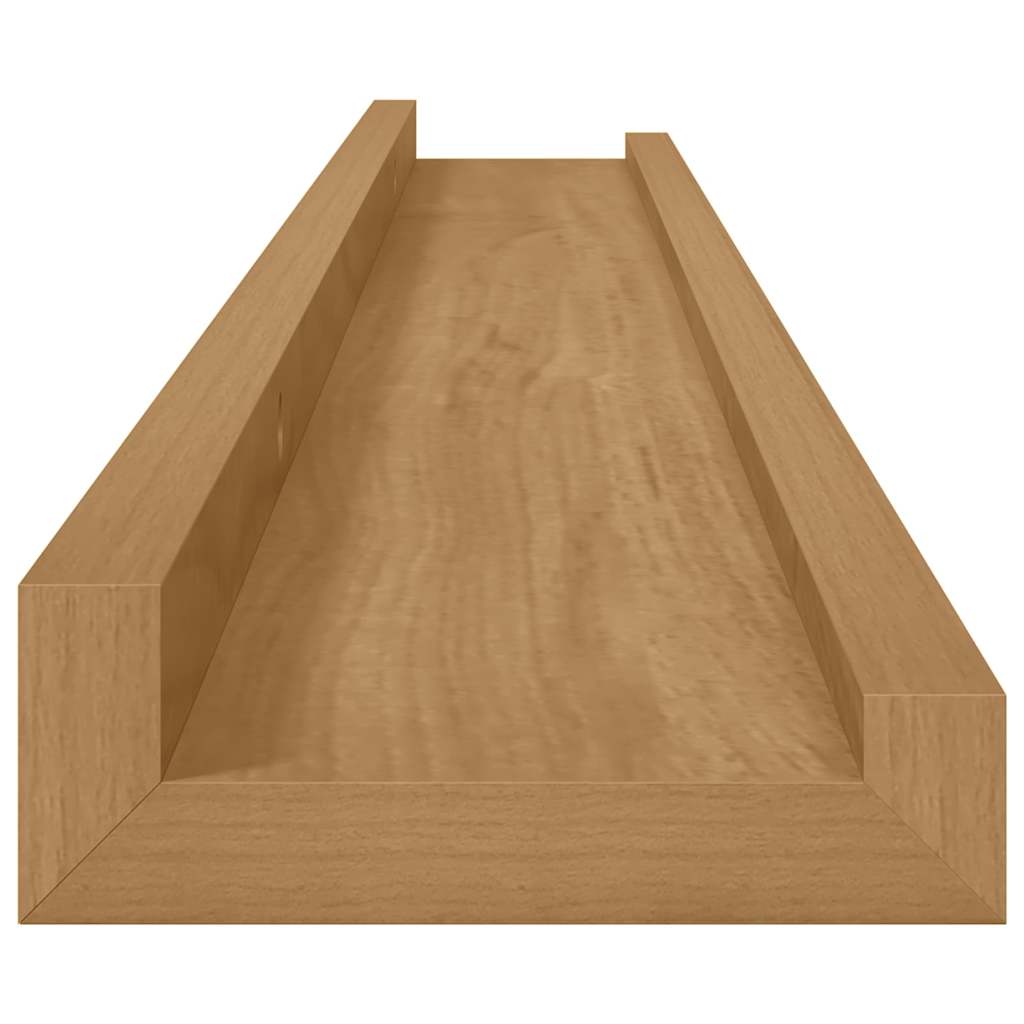 Sieninė lentyna Sieninis 2 pcs Ruda 80 x 9 x 3 cm