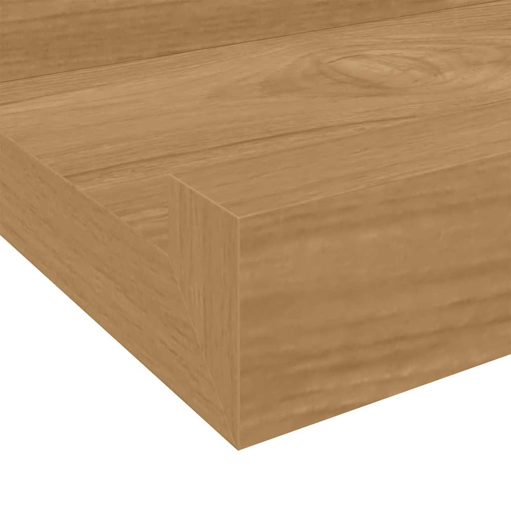 Sieninė lentyna 4 pcs Ruda 40 x 9 x 3 cm Apdirbta mediena