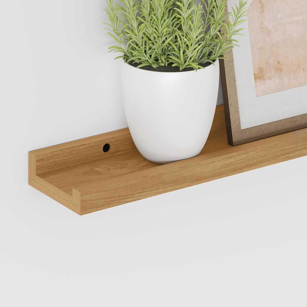 Sieninė lentyna 4 pcs Ruda 40 x 9 x 3 cm Apdirbta mediena
