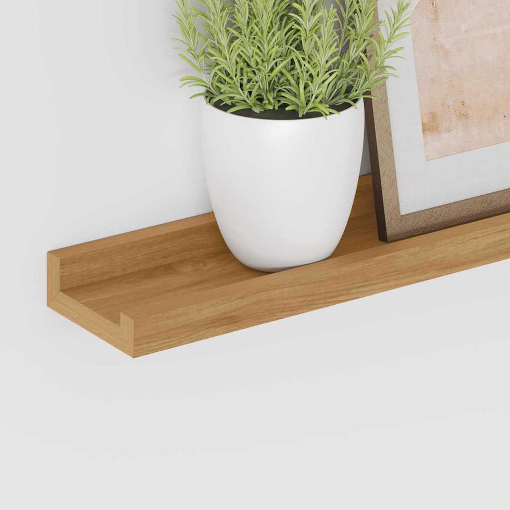 Wall Shelves 4 pcs Brown 100 x 9 x 3 cm Engineered wood