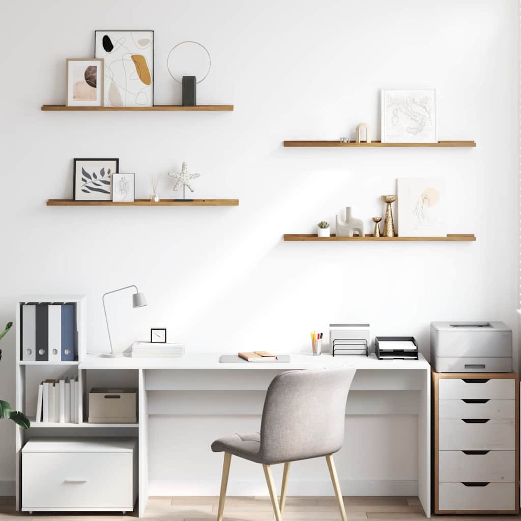 Wall Shelves 4 pcs Brown 100 x 9 x 3 cm Engineered wood