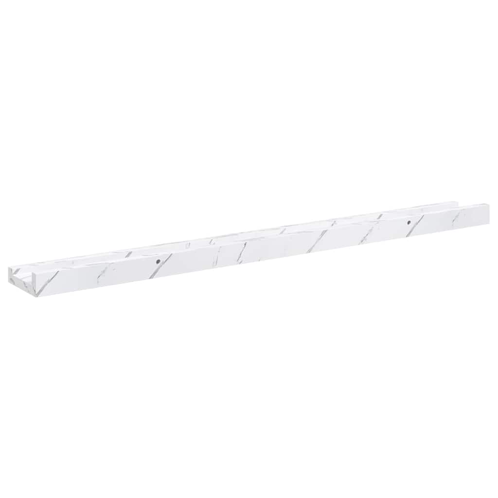 Sieninė lentyna Sieninis 2 pcs Balti marmuro 80 x 9 x 3 cm