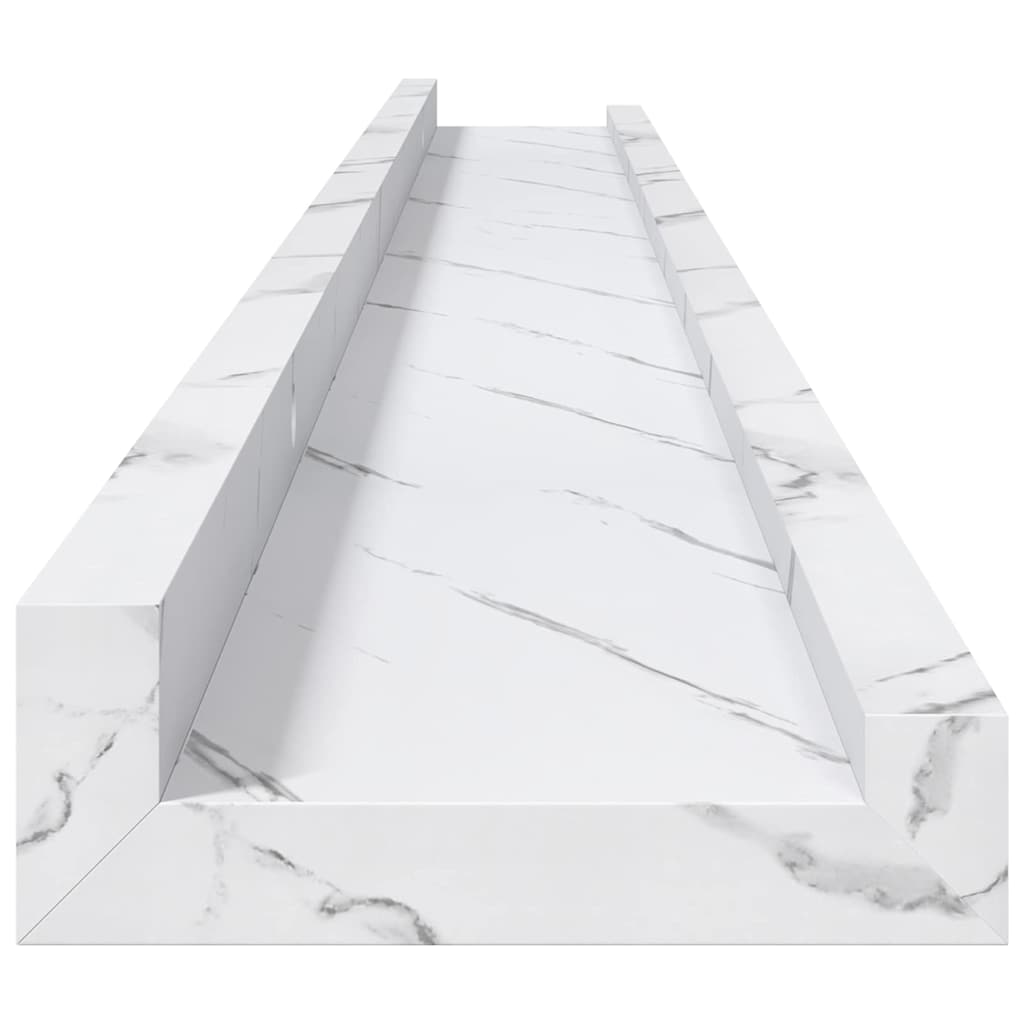 Sienas plaukts ar plauktu 2 gab. Balts marmors 100 x 9 x 3 cm