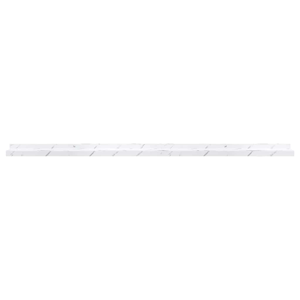 Sieninė lentyna Sieninis 2 pcs Balti marmuro 115 x 9 x 3 cm