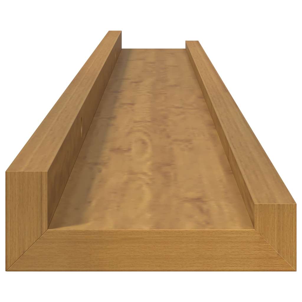 Sieninė lentyna Sieninis 2 pcs Smėlio 80 x 9 x 3 cm