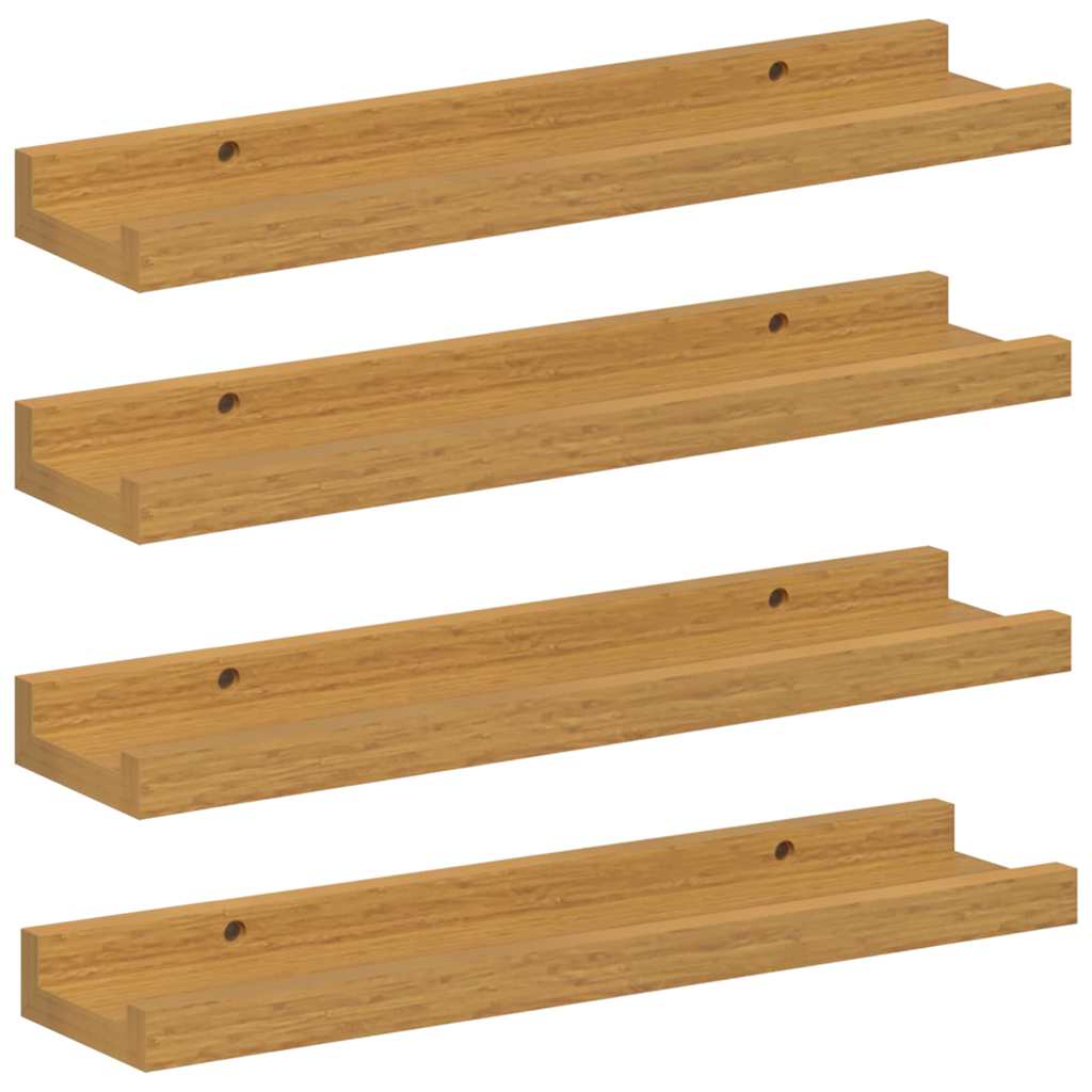 Sieninė lentyna 4 pcs Smėlio 40 x 9 x 3 cm Apdirbta mediena
