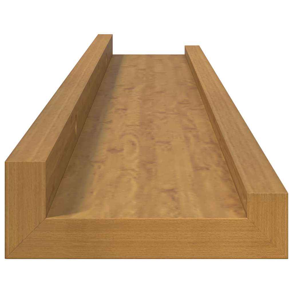 Sieninės lentynos 4 pcs Smėlio 60 x 9 x 3 cm Apdirbta mediena