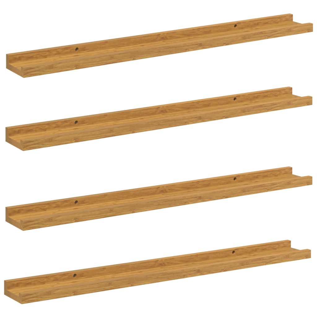 Sieninė lentyna 4 pcs Smėlio 80 x 9 x 3 cm Apdirbta mediena