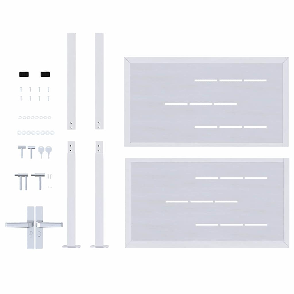 Garden Gate with Lock Silver 96 x 100 cm Stainless Steel