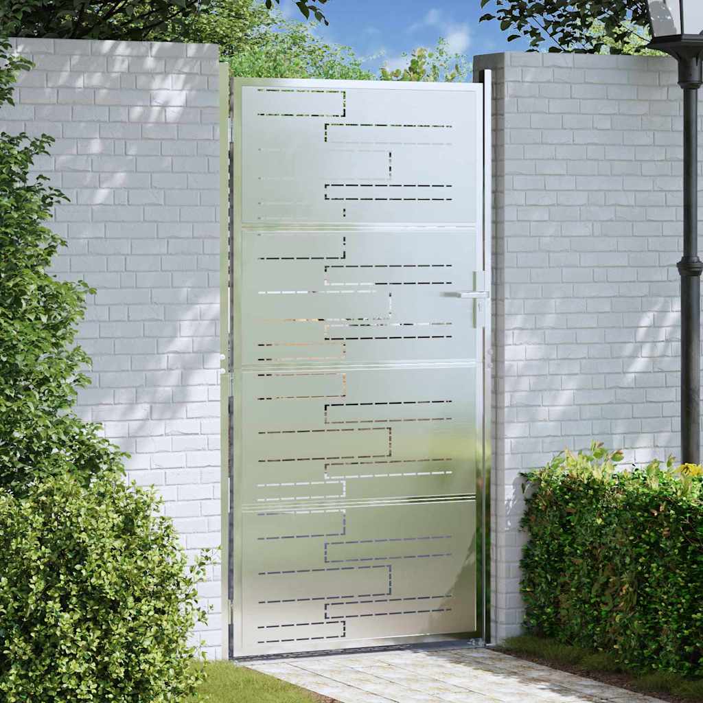 Sodo vartai 85 x 196 cm Nerūdijantis plienas Užrakintas