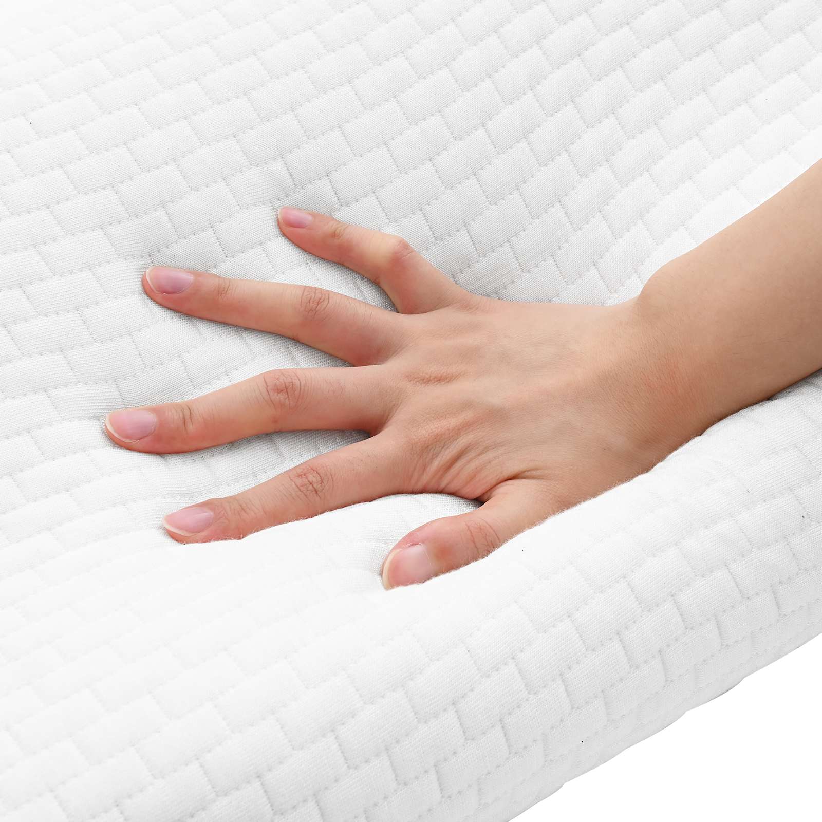 Memory Foam Sleeping Pillow White 50 x 30 x 10.5 cm