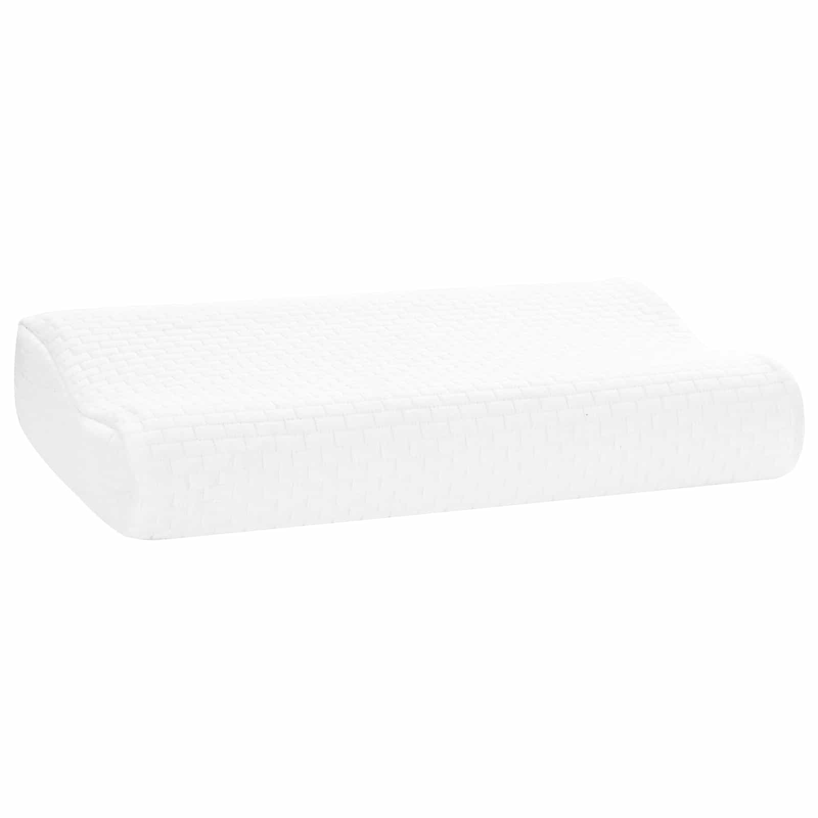 Memory Foam Sleeping Pillow White 50 x 30 x 10.5 cm